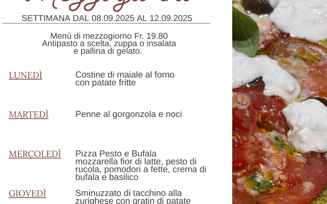 Menù mezzogiorno